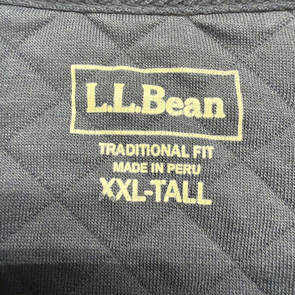 LL Bean Quilted Zip Jacket Men's Navy Blue Traditional Fit XXL Tall - Picture 3 of 9
